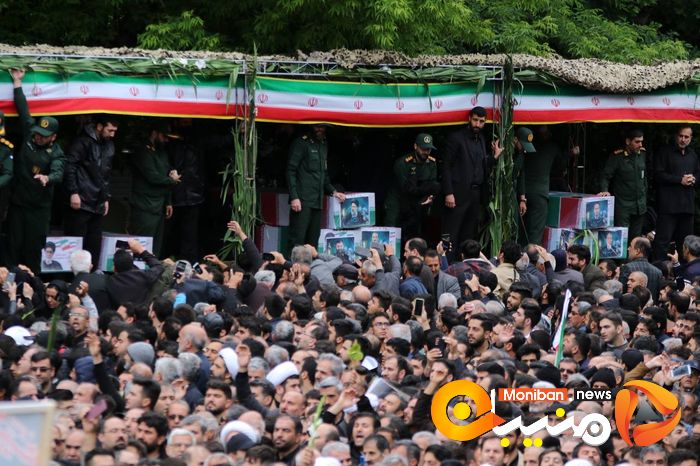 گزارش تصویری| تشییع پیکر رئیسی، آل هاشم و همراهانشان در تبریز