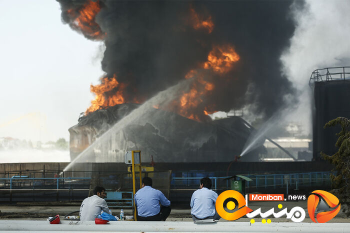 وضعیت پالایشگاه تهران بعد از ۱۸ ساعت حریق