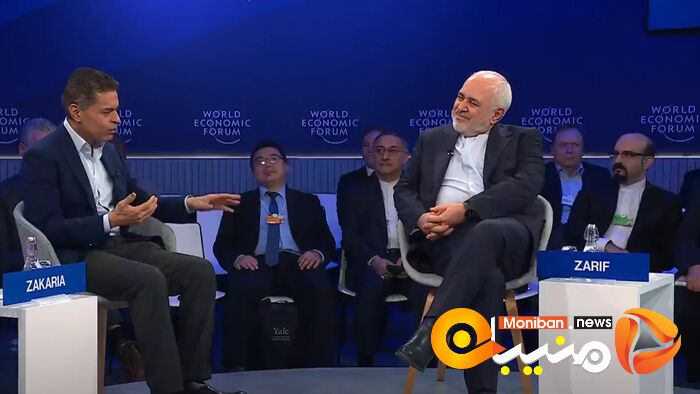 گزارش تصویری/ گفتگوی ظریف با فرید زکریا، مجری سی ان ان در اجلاس داووس