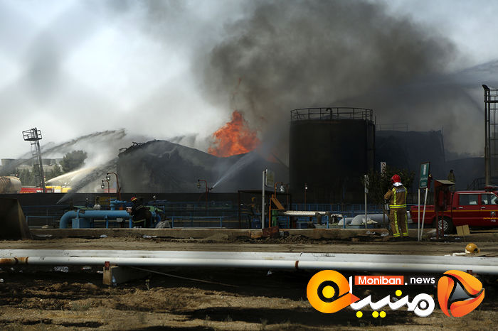 وضعیت پالایشگاه تهران بعد از ۱۸ ساعت حریق