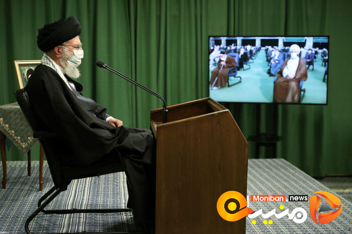 نشست تصویری رهبر معظم انقلاب اسلامی  با جمعی از مداحان
