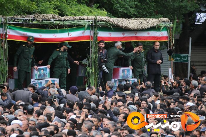 گزارش تصویری| تشییع پیکر رئیسی، آل هاشم و همراهانشان در تبریز