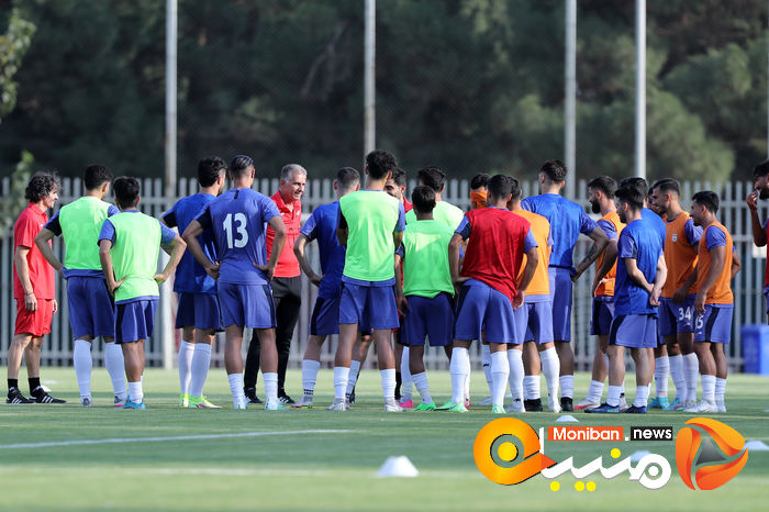 اولین تمرین تیم  ملی فوتبال با کارلوس کی روش