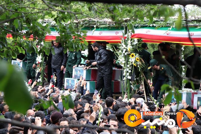 گزارش تصویری| تشییع پیکر رئیسی، آل هاشم و همراهانشان در تبریز