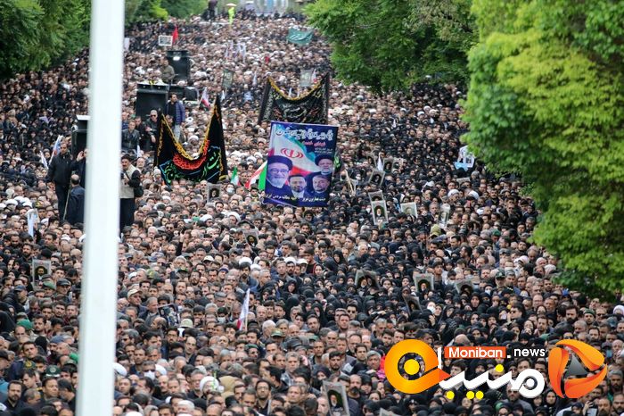 گزارش تصویری| تشییع پیکر رئیسی، آل هاشم و همراهانشان در تبریز