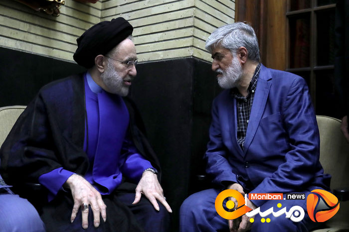 گزارش تصویری| حضور خاتمی، روحانی، خمینی و لاریجانی در مراسم ختم والده اسحاق جهانگیری