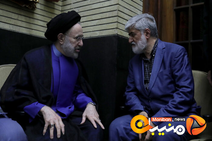 گزارش تصویری| حضور خاتمی، روحانی، خمینی و لاریجانی در مراسم ختم والده اسحاق جهانگیری