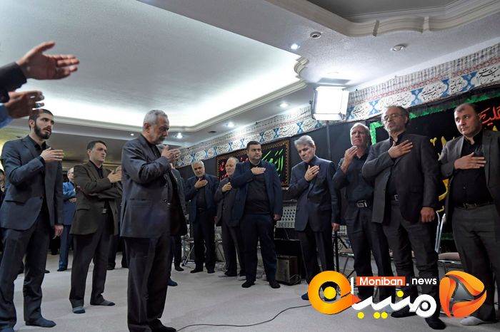 مراسم عزاداری سیدالشهدا (ع) در دفتر حسن روحانی