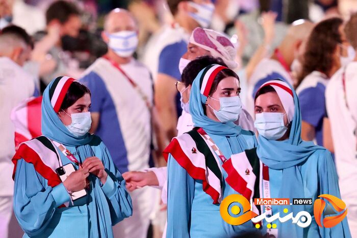 رژه کاروان ایران در المپیک Tokyo 2020