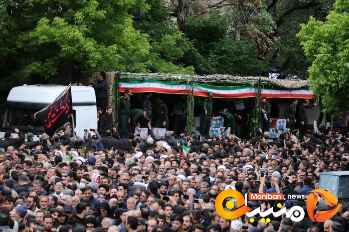 گزارش تصویری| تشییع پیکر رئیسی، آل هاشم و همراهانشان در تبریز