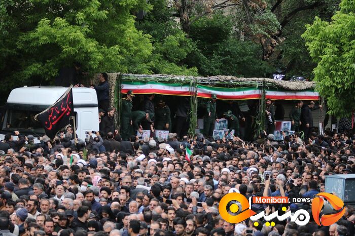 گزارش تصویری| تشییع پیکر رئیسی، آل هاشم و همراهانشان در تبریز