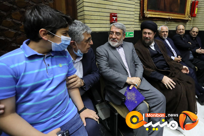 گزارش تصویری| حضور خاتمی، روحانی، خمینی و لاریجانی در مراسم ختم والده اسحاق جهانگیری