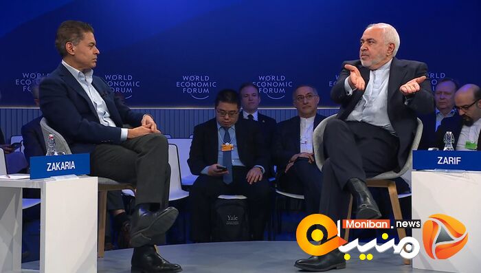 گزارش تصویری/ گفتگوی ظریف با فرید زکریا، مجری سی ان ان در اجلاس داووس