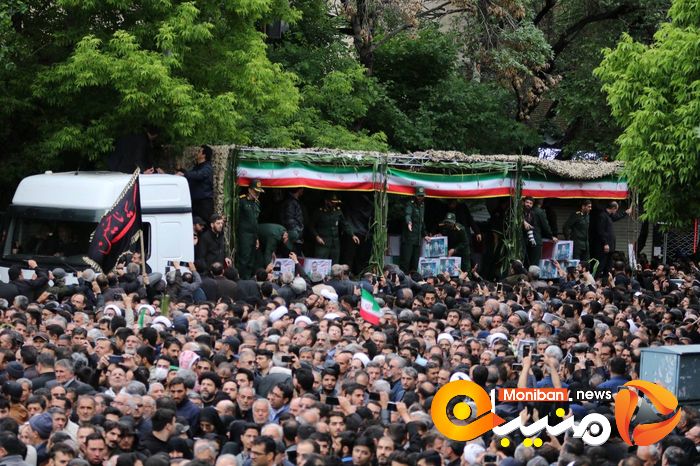 گزارش تصویری| تشییع پیکر رئیسی، آل هاشم و همراهانشان در تبریز