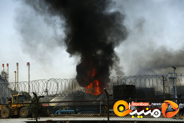 وضعیت پالایشگاه تهران بعد از ۱۸ ساعت حریق