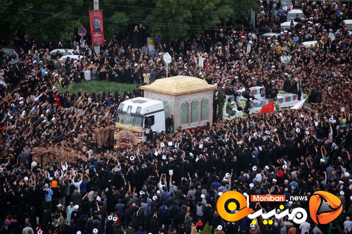 گزارش تصویری| تشییع پیکر رئیسی و همراهانش در قم